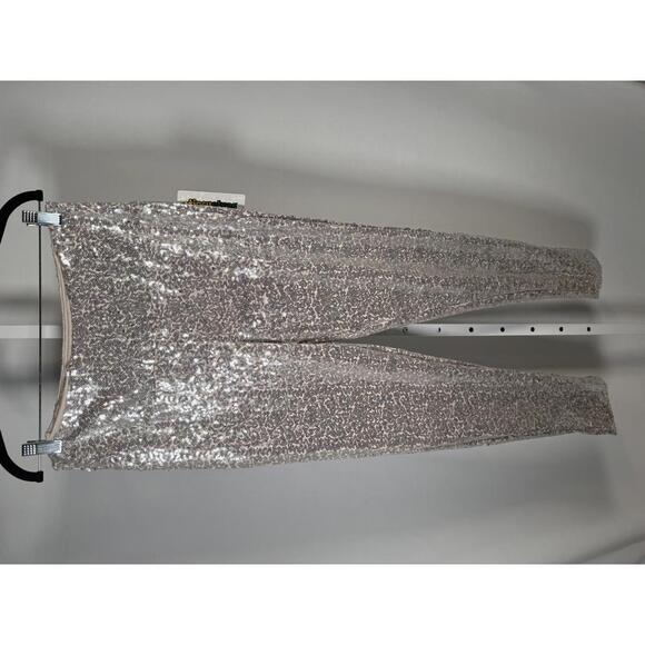 NWT Tipsy Elves Silver Sequin High Waisted Leggings Size Large - Picture 3 of 7